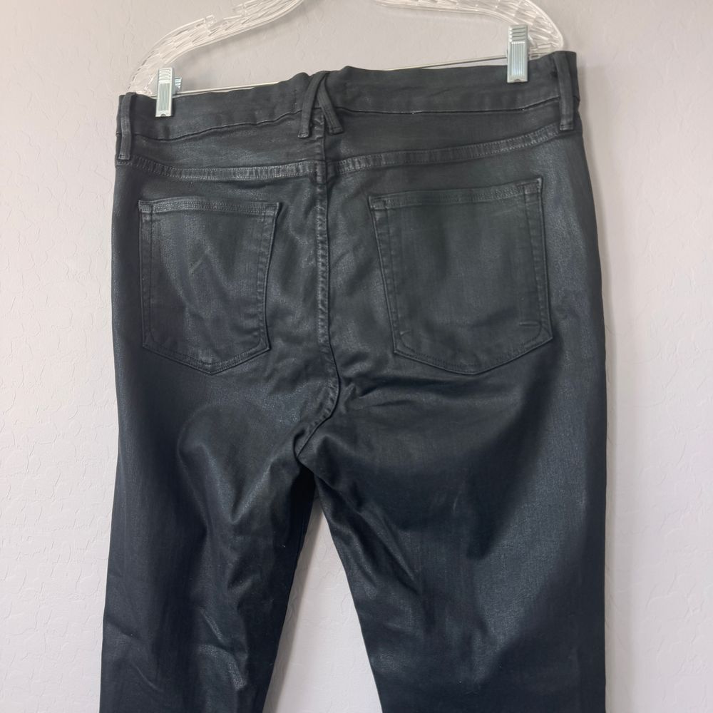 Good American Coated Black Jeans High Rise Skinny Sz 15/33 NWT - Picture 8 of 10